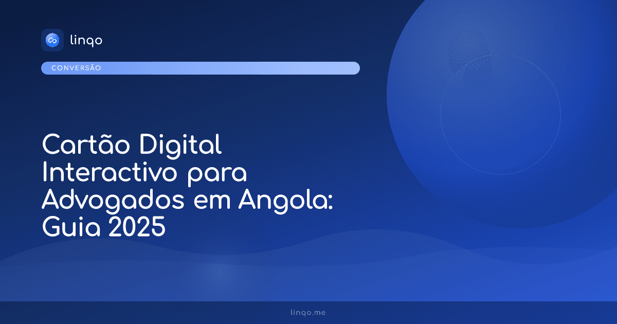 Advogado em Luanda a utilizar smartphone para partilhar o seu cartão digital interactivo com um cliente